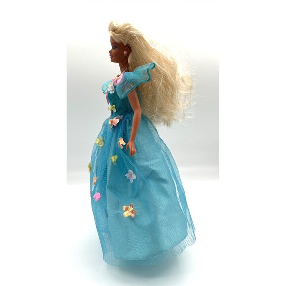 Vintage 1995 Songbird Barbie Doll Blue Gown Dress Long Mattel - Picture 8 of 13